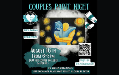 August Couples Paint Night: Love & Creativity Combined